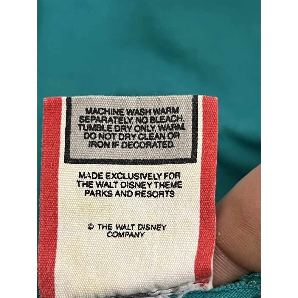 as is-small stain- vtg disney resort tank top donald duck green  mens M - Picture 10 of 10